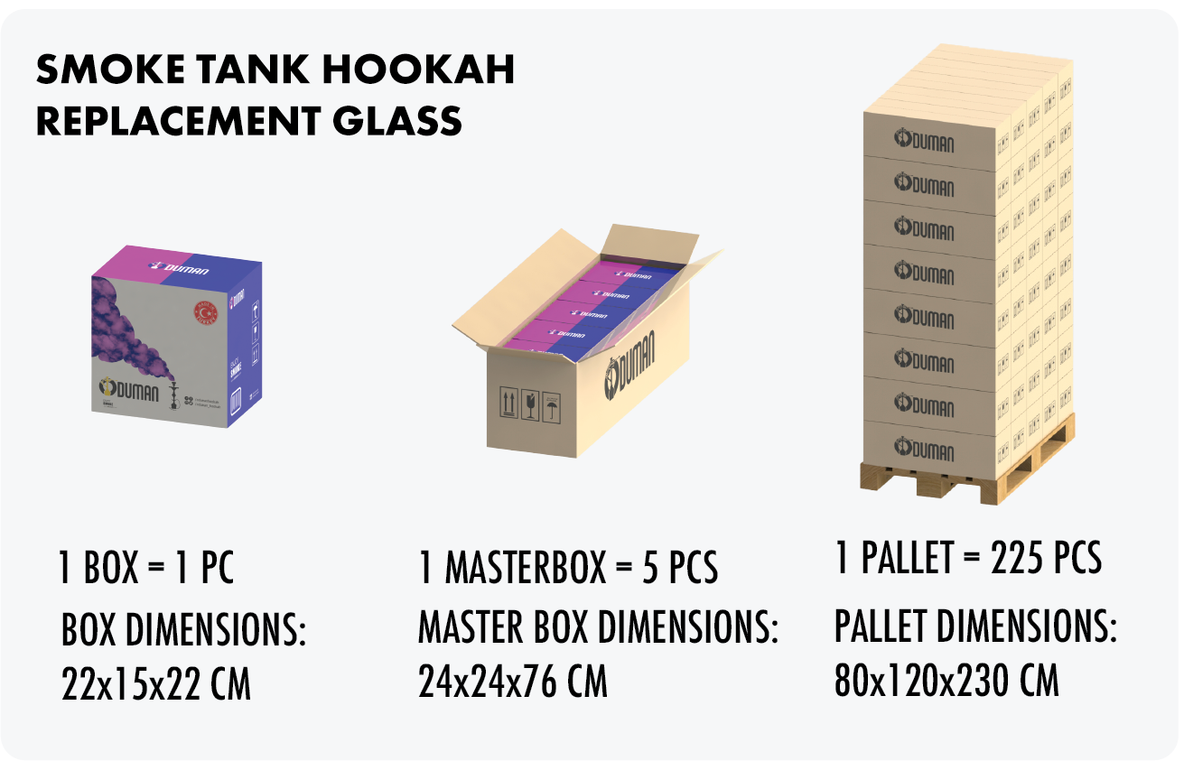 SMOKE TANK HOOKAH REPLACEMENT GLASS