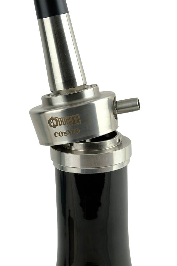COSMO NARGİLE - SILVER/BLACK GÖVDE - SİYAH CAM