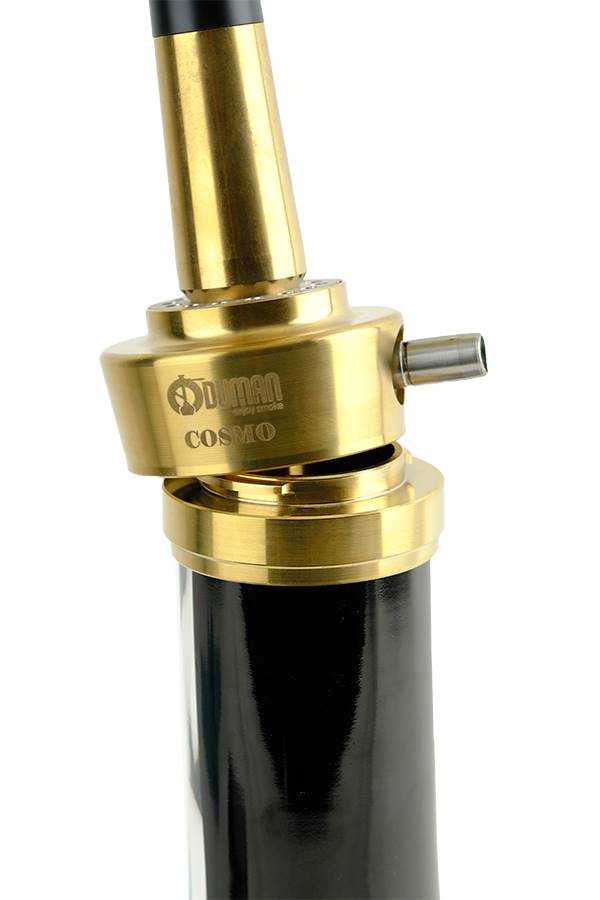 COSMO NARGİLE - GOLD/BLACK GÖVDE - SİYAH CAM