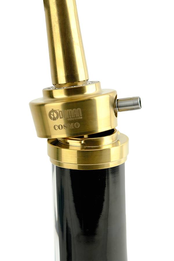 COSMO NARGİLE - GOLD GÖVDE - SİYAH CAM