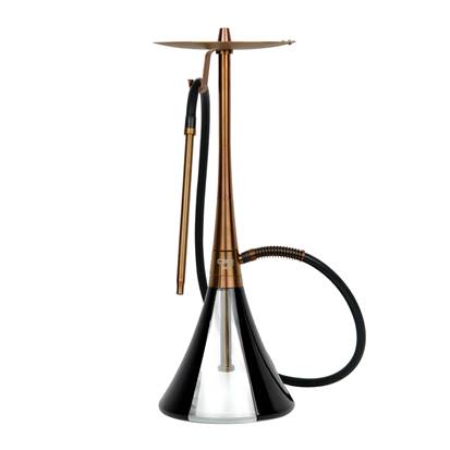 ORION HOOKAH - BRONZE BODY - BLACK GLASS