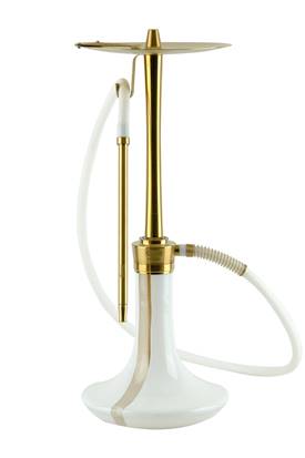 COSMO HOOKAH - GOLD BODY - WHITE GLASS