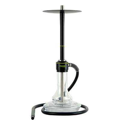 NOVA HOOKAH - CLEAR GLASS-BLACK BODY