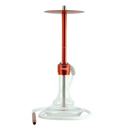 NOVA HOOKAH - CLEAR GLASS-RED BODY