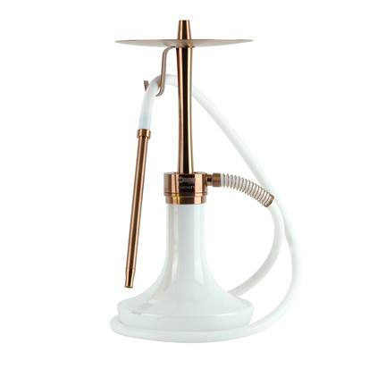 INFINITY HOOKAH - WHITE GLASS-BRONZE BODY