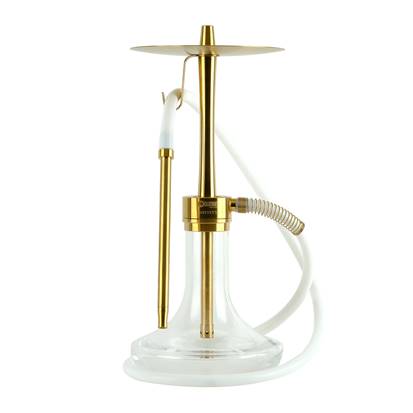 INFINITY HOOKAH - CLEAR GLASS-GOLD BODY