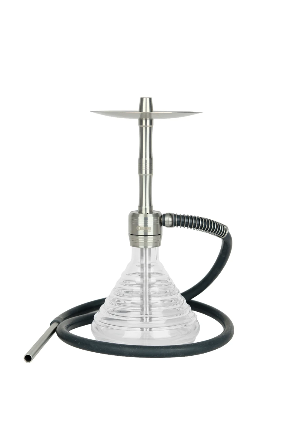 GUSTO ECO — CLEAR GLASS· SILVER BODY Hookah